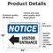 Signmission Visitor Entrance Left Arrow Sign, Vinyl Decal, 24in W x 18in L, 2PK OS-2PACK-NS-D-1824-L-18879 - alternate 5